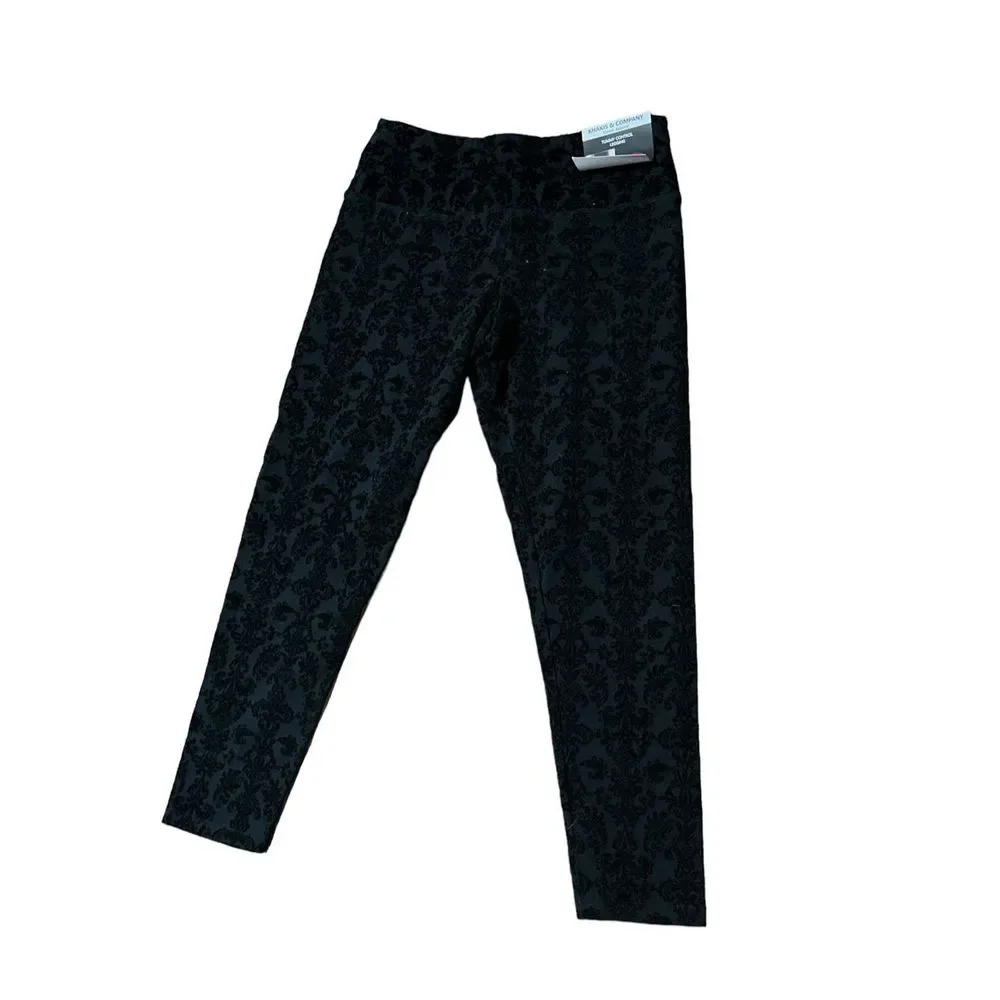 NEW WITH TAGS Khakis & Company Large Women's Suave Seamless Leggings- NEW tummy